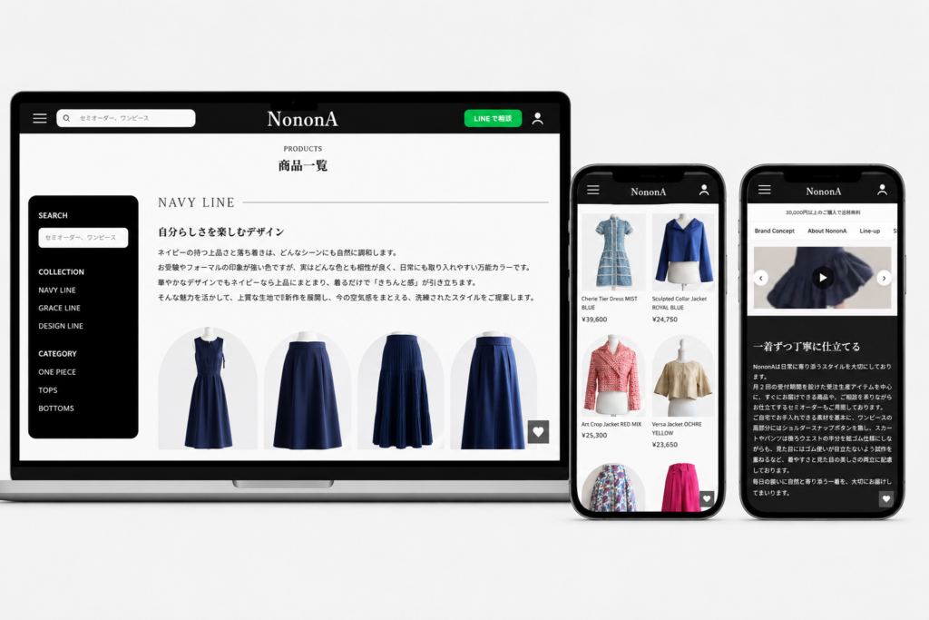 NononA様 ECサイト